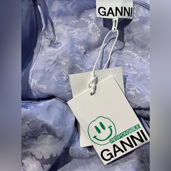 Ganni Jacquard Maxi Slip Dress - Picture 6 of 7